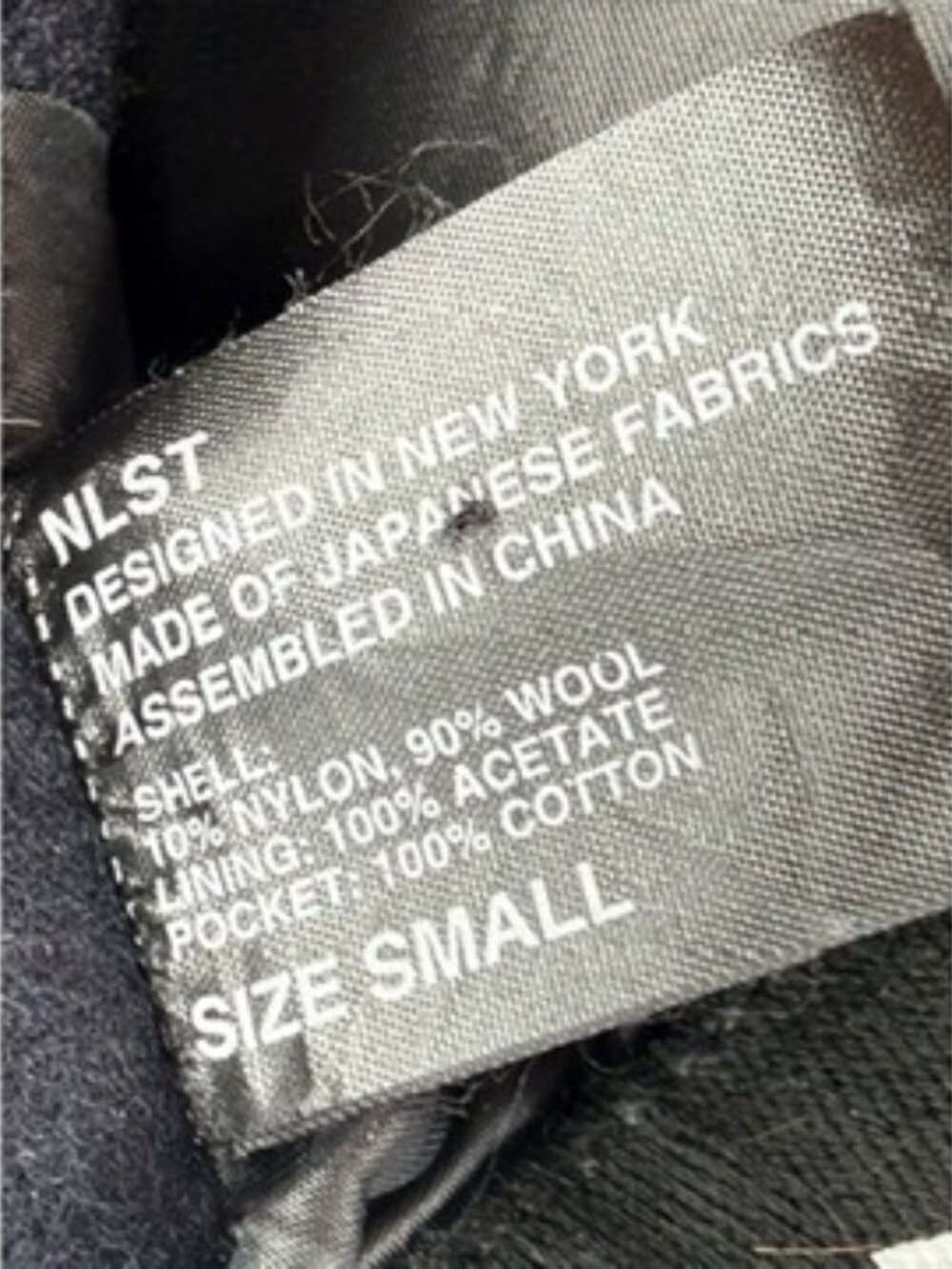 NLST NAVY thick wool blend military nautical peacoat Small - Picture 11 of 13